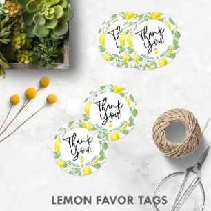Watercolor Lemon Tree 🍋Gender-Neutral Baby Shower Favour Tags