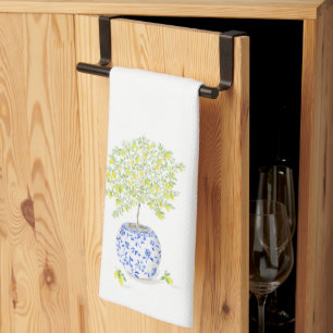 Watercolor Lemon Tree Kitchen Towel