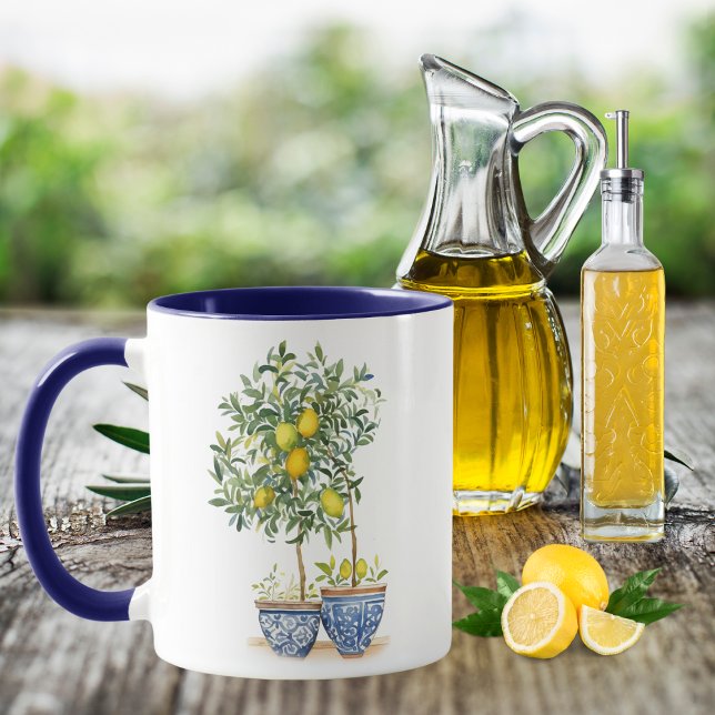 Watercolor Lemon Tree & Olive Tree Mug (Creator Uploaded)