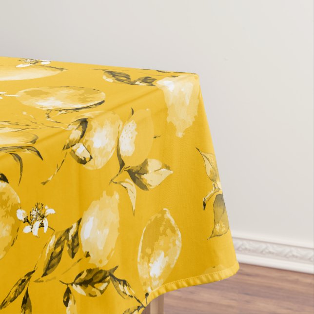 Watercolor lemons 10 tablecloth (In Situ)