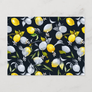 Watercolor lemons 12 postcard