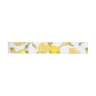 Watercolor lemons 13 wrap around label