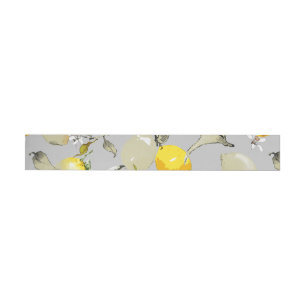 Watercolor lemons 19 wrap around label