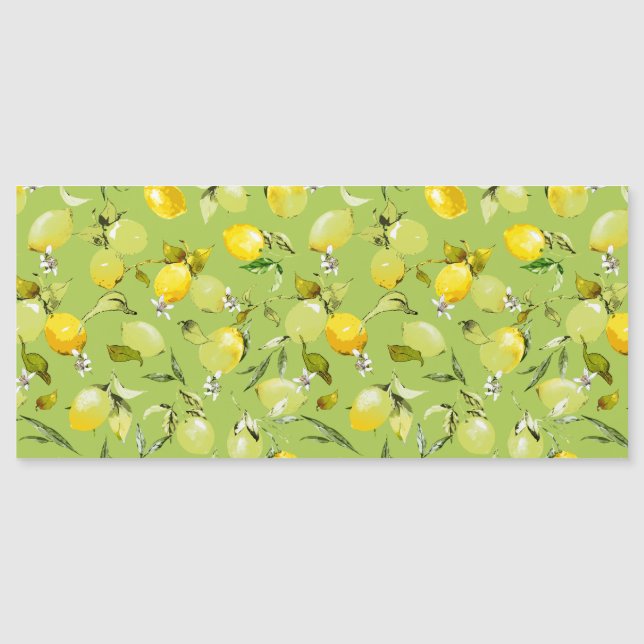 Watercolor lemons 22 magnetic invitation (Front)