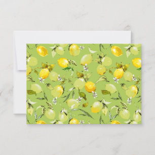Watercolor lemons 22 save the date