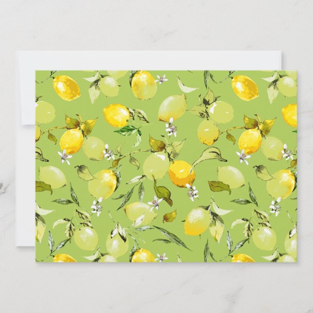Watercolor lemons 22 save the date (Front)