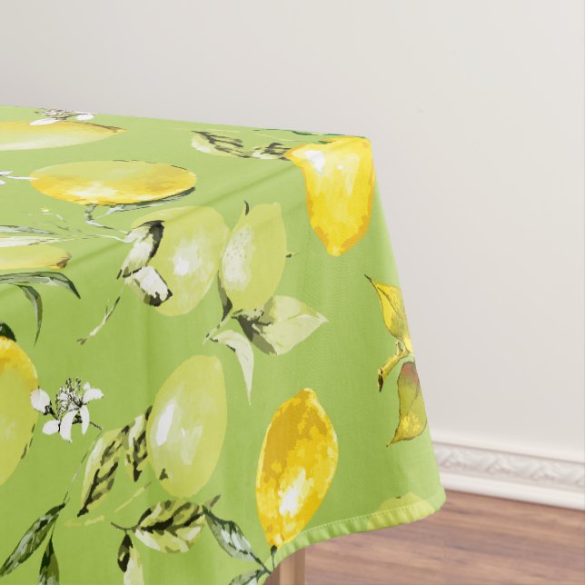 Watercolor lemons 22 tablecloth (In Situ)