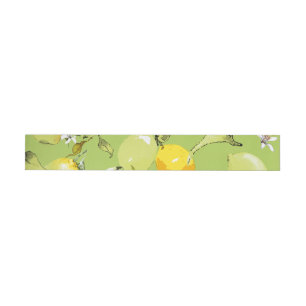 Watercolor lemons 23 wraparound address label