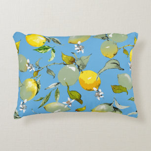 Watercolor lemons 26 accent pillow