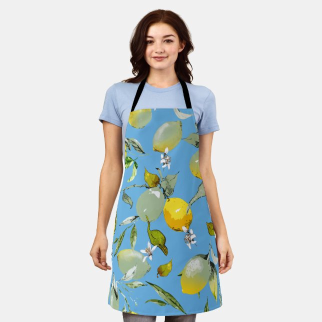 Watercolor lemons 26 apron (Worn)