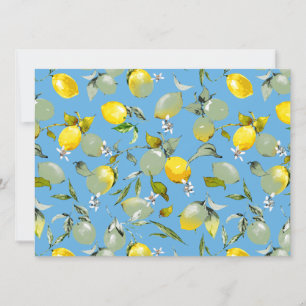 Watercolor lemons 27 invitation