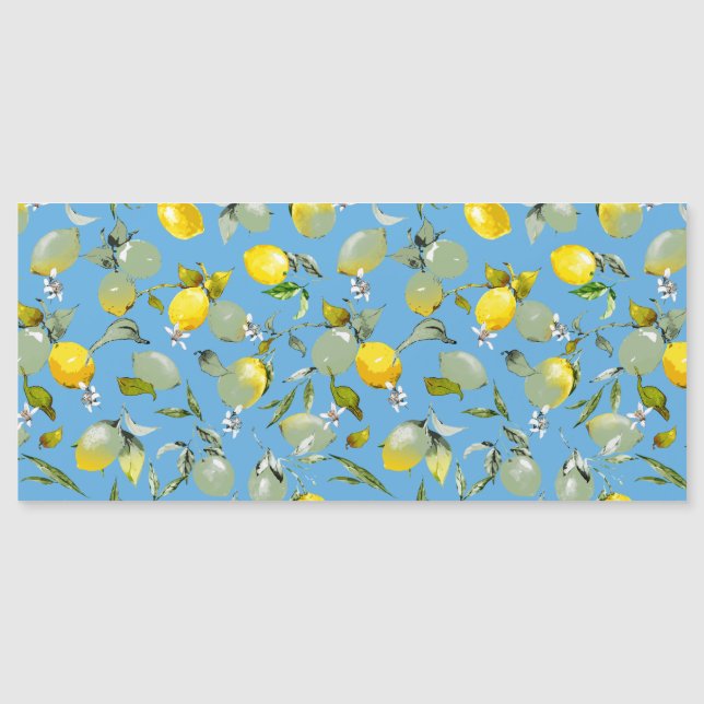 Watercolor lemons 27 magnetic invitation (Front)
