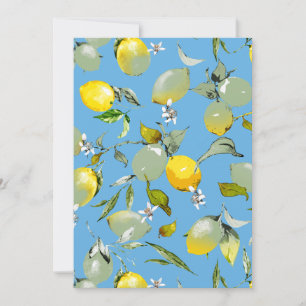 Watercolor lemons 27 save the date