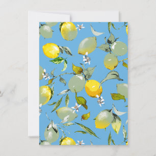Watercolor lemons 27 save the date