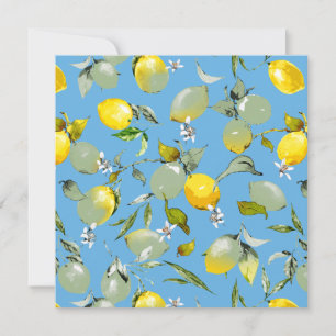 Watercolor lemons 27 save the date
