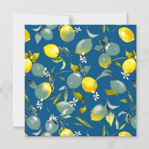 Watercolor lemons 29 magnetic invitation