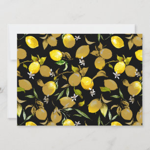 Watercolor lemons 30 save the date