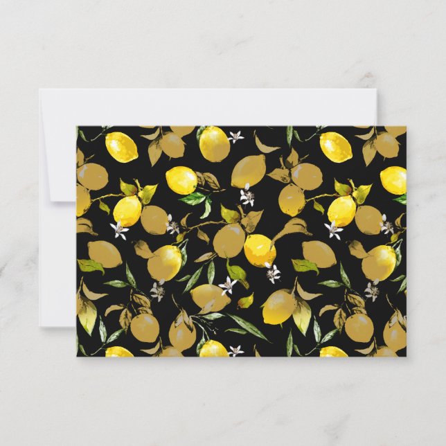 Watercolor lemons 30 save the date (Front)