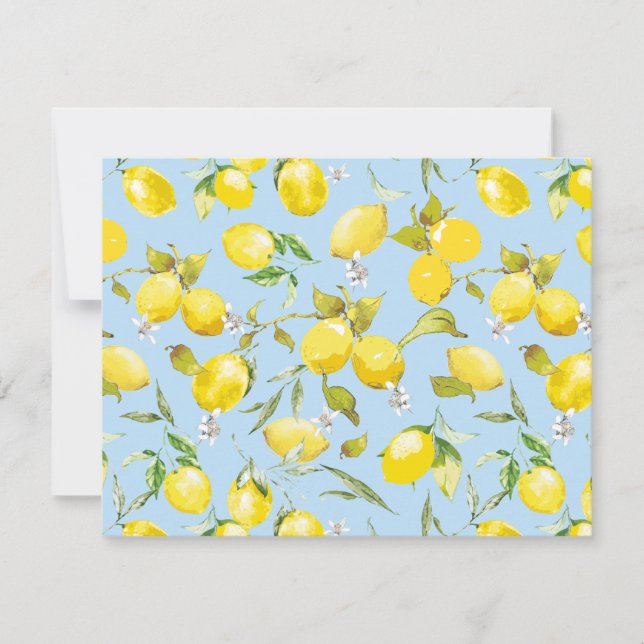 Watercolor lemons 4 card (Front)