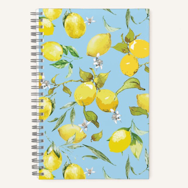Watercolor lemons 4 notebook (Front)