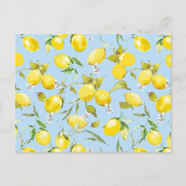 Watercolor lemons 4 postcard (Front)