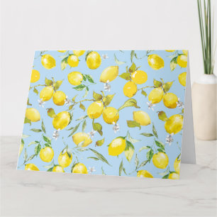 Watercolor lemons 4 thank you card