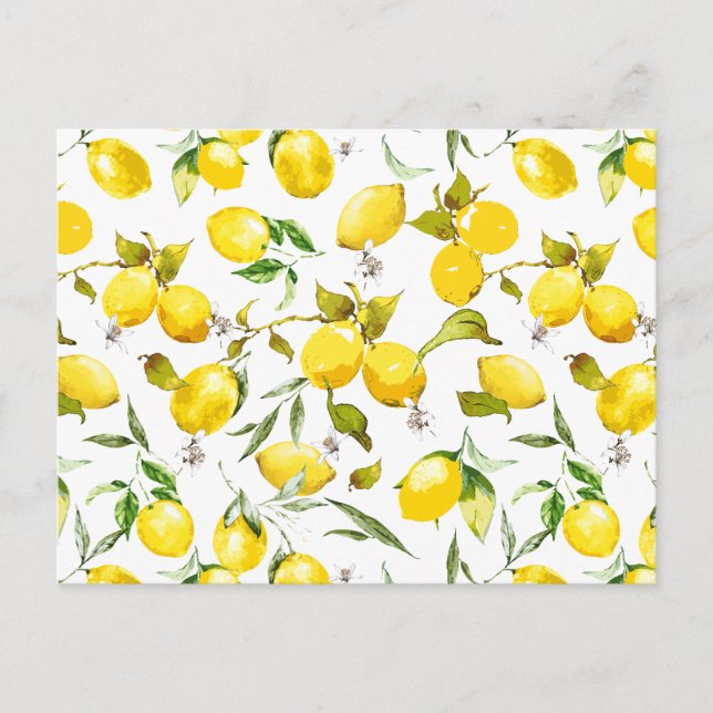 Watercolor lemons 5 postcard (Front)