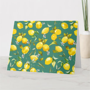 Watercolor lemons 6 card