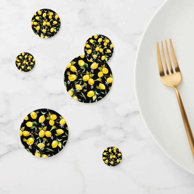 Watercolor lemons 7 confetti (Group)