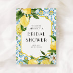 Watercolor Lemons and Moroccan Tile Bridal Shower Poster<br><div class="desc">Welcome your guests in style with our customizable bridal shower welcome sign. Featuring a watercolor lemon design paired with a beautiful blue, yellow, and white Moroccan tile pattern, this sign sets the perfect tone for your bridal shower or shower. Whether it’s for a summer bridal shower, a citrus-themed party, a...</div>