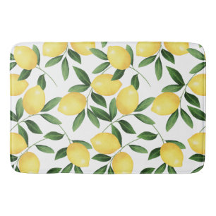 WATERCOLOR LEMONS BATH MAT
