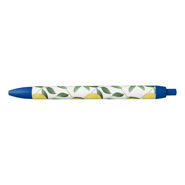 WATERCOLOR LEMONS BLACK INK PEN (Front)