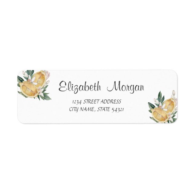 Watercolor Lemons Botanical (Front)