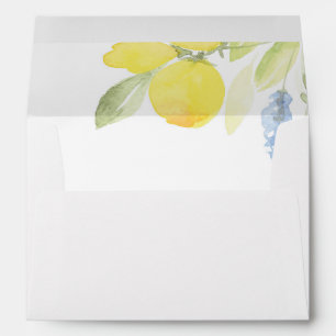 Watercolor Lemons Envelope