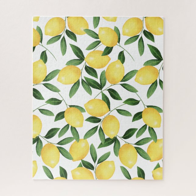 WATERCOLOR LEMONS JIGSAW PUZZLE (Vertical)