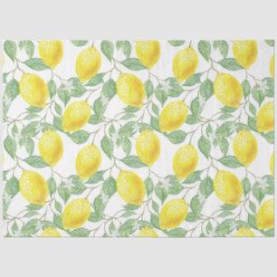 Watercolor Lemons Kitchen Decoupage Tissue Paper