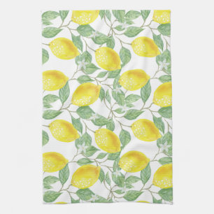 Watercolor Lemons Kitchen Towel