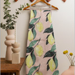 Watercolor Lemons & Leaves Yellow Seamless Pattern Apron<br><div class="desc">Watercolor Lemons & Leaves Yellow Seamless Pattern</div>
