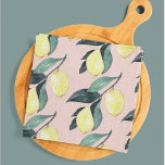 Watercolor Lemons & Leaves Yellow Seamless Pattern Kitchen Towel<br><div class="desc">Watercolor Lemons & Leaves Yellow Seamless Pattern</div>