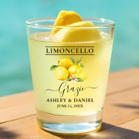 Watercolor Lemons Limoncello Wedding Grazie