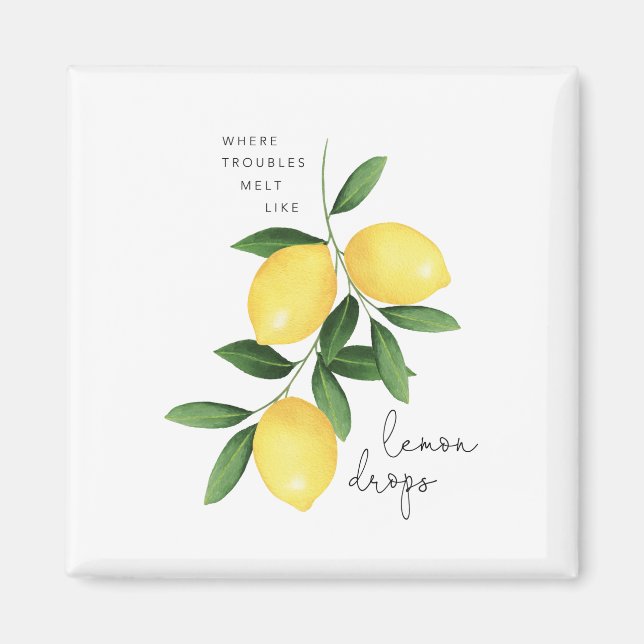 WATERCOLOR LEMONS MAGNET (Front)