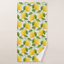 Watercolor lemons pattern