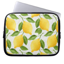 Watercolor lemons pattern