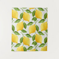 Watercolor lemons pattern