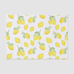 Watercolor Lemons Pattern Tissue Paper
