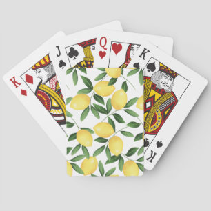 WATERCOLOR LEMONS PLAYING CARDS
