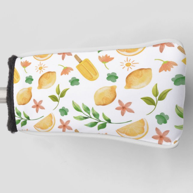 Watercolor Lemons & Popsicles  Golf Head Cover (Front)