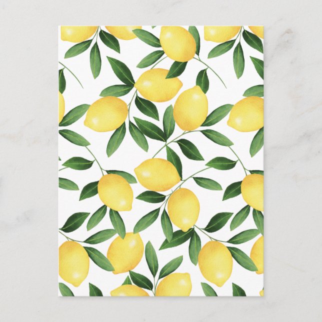 WATERCOLOR LEMONS POSTCARD (Front)