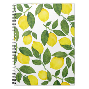 Watercolor Lemons: Summer Fruit Pattern Notebook