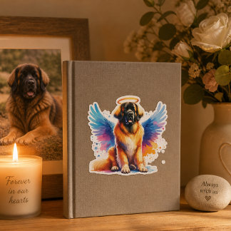 Watercolor Leonberger Dog Angel